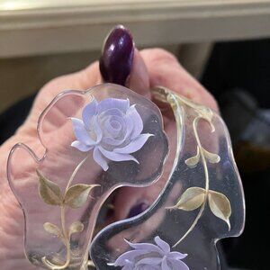 bangke bracelet wrap vintage lucite roses purple carved